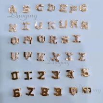 Duoying DIY Slider Charms Benutzerdefinierte Name Zubehör Zirkon Schiebe Brief Charms Personalisierte Brief Ersetzen Jewlery Teile Charme