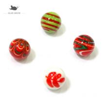 4 stücke 16 MM Rot Farbe Murano Glas Murmeln Ball Weihnachten Ornamente Eltern-Kind Perlen Spiel Flipper Pat spielzeug Weihnachten Geschenke Für Kinder