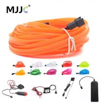 EL-Drahtlicht, 1 m, 2 m, 3 m, 5 m, LED-Neonlicht, 3 V, 5 V, 12 V, EL-Seilrohr, LED-Streifen mit Inverter für Auto, Tanz, Party, Fahrrad, Dekoration, Beleuchtung