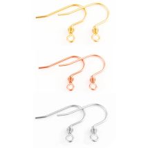 50 teile/los Edelstahl Rose Gold Silber Ohrringe Verschlüsse Erkenntnisse Fisch Haken Earwire Schmuck Für Schmuck Machen Liefert DIY