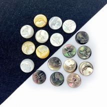 Natural Sea Shell Beads Round Carving Moon Sun Shape Interface DIY Making Necklace Jewelry Accessories Making Ladies Gifts