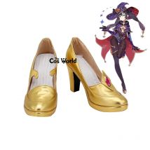 Genshin Mondstadt Astrologist Mona Megistus Spiele passen Cosplay High Heel Schuhe an