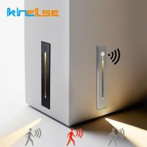 3W Recessed LED Wall Lamps With Motion Sensor Indoor IP20 Outdoor IP65 AC85-265V Corner Decor Step Foot Stair Lighting Luminaire