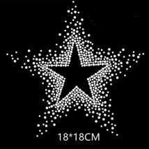 2 teil/los Sterne Hot Fix Strass motiv kristall strass strass eisen auf Transfer applique patch für mantel shirt