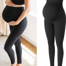 Leggings per gravidanza a vita alta Abiti premaman skinny per donne incinte Leggins lavorati a maglia con supporto per la pancia Pantaloni modellanti per il corpo