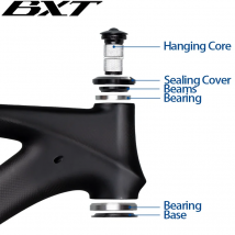 Serie sterzo per bicicletta da 28,6 mm a 39,8 mm Tubo conico Forcella Cuscinetto sterzo Cuffia da 1-1/8 a 1-1/2 Testa conica MTB Telaio da strada