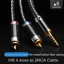 Hifi 4,4 mm auf 2RCA Kabel Hi-End versilbert Sony WM1A/1Z PHA-1A/2A Z1R 4,4 mm Upgrade-Kabel