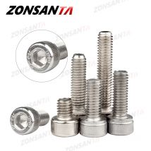 ZONSANTA Innensechskantschraube mit Innensechskant M1,4 M1,6 M2 M2,5 M3 M4 M5 M6 M8 304 Edelstahl DIN912 Innensechskantschraube