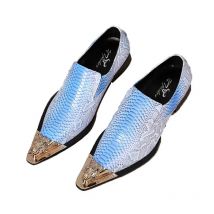 Ntparker Kämpfen Farbe Schlange Muster Rindsleder Spitz Männer der Schuhe Erhöhen Heels Bankett PARTY Mode Herren Kleid Schuhe Spitz