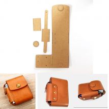 Leder-Kraft-Nähmuster/Vorlage für Männer/Jungen, Taschenhalter, DIY, handgefertigte Bastelschablone, 11 x 10 x 3 cm