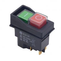 Interruttore elettromagnetico a pulsante impermeabile IP55 4 pin AC250V 16A Avviamento magnetico Interruttori di sicurezza per utensili elettrici per macchine utensili