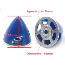 1PC Sparkhobby 38mm 1,5 zoll Kunststoff Propeller Spinner mit Aluminium Legierung Basis 2 Klinge 5mm M5 Aperature für RC Festen-flügel Modell