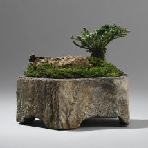 Basalt Blumentopf Sukkulente Kindergarten Pflanzer Natral Stein Vase Dekoration Haus Tisch Handwerk Bonsai Garten Decor Neue Jahr Geschenk