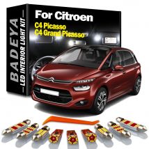 BADEYA Canbus LED Interior Dome Map Trunk Footwell Light Kit For Citroen C4 Picasso For C4 Grand Picasso MK1 Mk2 Car Accessories
