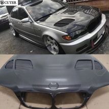 E46 3er Limousine M3 Style Carbon Fiber Front Motorhaubenhauben Motorabdeckungen für Bmw E36 325i Limousine 98-04