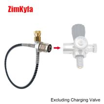 Scuba DIN300bar G5/8 Charging Adaptor Adapter with HPA 50cm High Pressure Reinforced Remote Hose & 8mm Quick Female QD