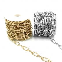 Großhandel 1 Meter/Los Hip-Pop Big O Gliederkette Stahl/Gold Farbe Halskette Kette Edelstahl Männliche Halskette Dropshipping Jude