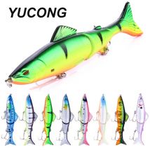 YUCONG 1PC Jointed Angeln Locken 12,5 cm-18g Minnow Wobbler Swimbait ABS Köder Mit Weichen Schwanz Bass pike Pesca Isca Angelgerät