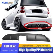Für Benz Smart fortwo 451 Auto Hinten Diffusor 2009-2014 PP Heckspoiler Diffusor Stoßstange Wache