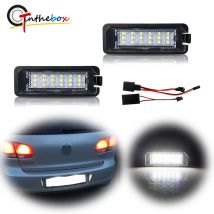 Dla VW GTi Golf 4 5 6 7 MK4 MK5 MK6 MK7 Passat B7 CC EOS Scirocco Beetle 2 sztuki LED lampa podświetlająca numer tablicy rejestracyjnej z canbusem