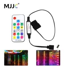SATA RGB LED Controller 5V DC 3Pin RF 17 Tasten Drahtlose Fernbedienung Große 4Pin Adressierbare Streifen Licht Controller für PC Computer Fall