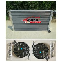 Aluminiumkühler für VW GOLF GTI/BORA MK4 IV, AUDI A3/TT, SEAT LEON/TOLEDO, 1,8T + Lüfter