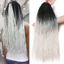 Häkeln Haar Braid Synthetische 24 Zoll Senegalese Twist Ombre Flechten Haar 30 Stränge/stücke Drei Tone Blonde
