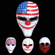 1 stücke Clown Halloween Masken Scary Horrible Maskerade Partei maske Payday 2 masked ball Cosplay masque Purge Maske mardi gras