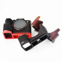 Echtem Rindsleder Fall Kamera tasche abdeckung Für Sony A7IV A7RIV A7M4 A7RM4 A9II Hand Grip Halter Aluminium Platte shell