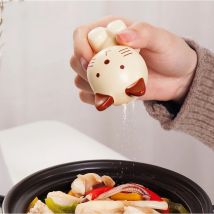 Keramik Gewürz Topf Koreanische Cartoon Bär Braun Holz Tablett Pfeffer Flasche Haushalt Küche Liefert Würze Flaschen Gewürz Glas