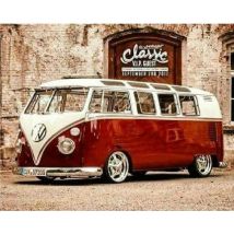 DIY 3D voller Platz Diamant Stickerei roter Bus VW Malerei Strass Diamant Malerei Kreuzstich Bilder Home Dekoration