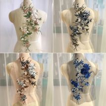 Rosa braune Blumenapplikation Braut Hochzeitskleid Blumenpatch Stickerei Mesh Spitze Zubehör Scrapbooking