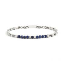 Runda Men's Women's Bracelet Natural Stone with Stainless Steel 16/18/20/22cm Fashion Jewelry Handmade Charm Bead Bracelet
