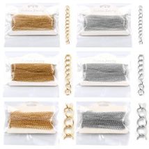 5 Meter 3 Größe 2 Farbe Edelstahl Polieren Halskette Schwanz Ketten Für DIY Schmuck Machen Materialien Handgemachte Liefert