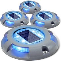 Led Solar Ground Lights Garden Stair Deck Lights Waterproof In-Ground Lamp Driveway Pathway Yard Dock Road Markers Solar Stud