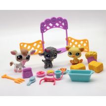 Original 4-5 cm Old Pet Toys Monkey Rabbit Cat Kitten Figure Mini Toy Figures Classic Little Pet Toys