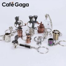 Kaffee Keychain Latte Pulver Hammer Boden Griff Cafe Bar Kleine Anhänger Souvenir Kreative Kaffee Espresso Zubehör Geschenke