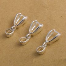 Mibrow 20 teile/los 925 Sterling Silber Bail Verschlüsse Anschlüsse für Anhänger Halskette Bail Verschluss DIY Schmuck Machen Erkenntnisse