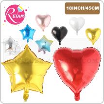 18 inch Star Heart shape Aluminum Inflatable Foil Balloons Birthday Party Decorations Helium Balloon Globos Wedding Decoration