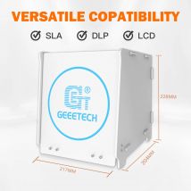 Geeetech GCB-1 Scatola di polimerizzazione UV per modello stampante in resina 3D LCD/DLP/SLA, 360 ° Giradischi azionato, controllo intelligente del tempo, 217×204×228