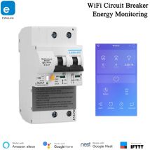 Smart Power Meter 2P WiFi Circuit Breaker Energie Überwachung Meter Smart Breaker Alexa Google Home Kompatibel Lan Steuerung