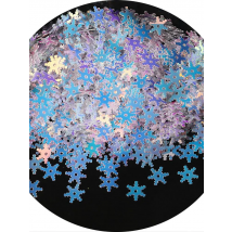 100pcs/lot 10mm Snowflake PVC Sequins With 1 Center Hole Christmas Gift DIY Clothes Navidad Ornaments White Snow
