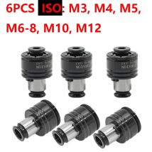 GT12 19 mm ISO/DIN/JIS M3-M12 Set Gewindeschneidspannzangen Spannfutter Pneumatische Gewindeschneidmaschinenfutter mit Überlastschutz