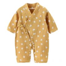 Babykleidung Neugeborene Overall Mädchen Jungen Musselin Baumwolle Langarm Strampler 0-24M
