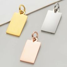 10 Teile/los Rechteck Anhänger Edelstahl Spiegel Poliert Für Die Herstellung Von Armband Halskette Zubehör