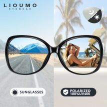 LIOUMO Neue Mode Übergroßen Sonnenbrillen Frauen Chameleon Polarisierte Weibliche Gläser Photochrome Fahren Brillen UV400 zonnebril
