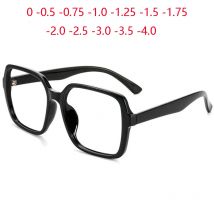 Big Frame Polygon Myopia Glasses Finished Women Men TR90 Anti Blue Light Myopes Lunettes Prescription 0 -0.5 -0.75 -1.0 To -4.0