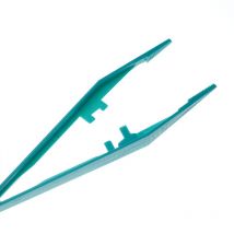 10Pcs Disposable Supplies Green Sterile Tweezers Plastic Bending Surgical Tray For Tattoo Body Art