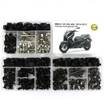 Für Yamaha XMAX125 XMAX250 XMAX400 2014–2024, komplettes Vollverkleidungsschrauben-Set, Karosserieschrauben, Muttern, Verkleidungsclips aus Stahl