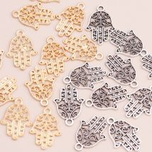 50 stücke Vintage Hamsa Hand Charms fit Schmuck Zeug Glück Fatima Metall Zink-legierung Handgemachte Diy Charme, Der